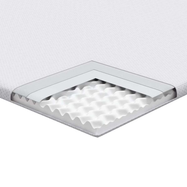 Топер за матрак Бяло 160 x 200 cm Жакардова тъкан