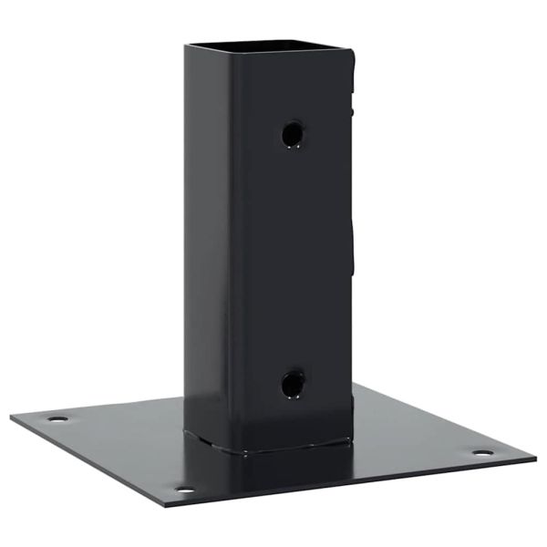 Основи за стълбове квадрат 4 бр прахово боядисана стомана