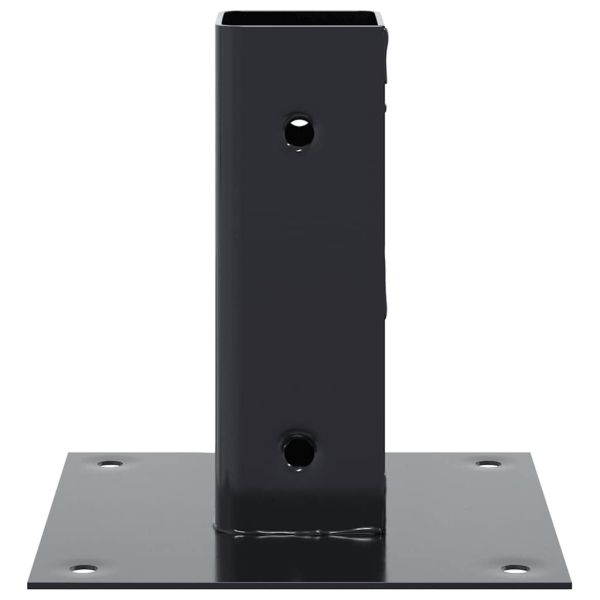 Основи за стълбове квадрат 4 бр прахово боядисана стомана