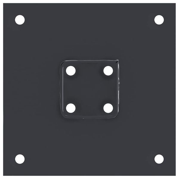 Основи за стълбове квадрат 4 бр прахово боядисана стомана