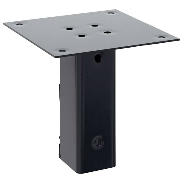 Основи за стълбове квадрат 12 бр прахово боядисана стомана