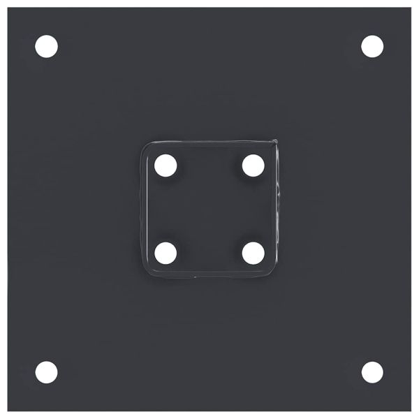 Основи за стълбове квадрат 12 бр прахово боядисана стомана