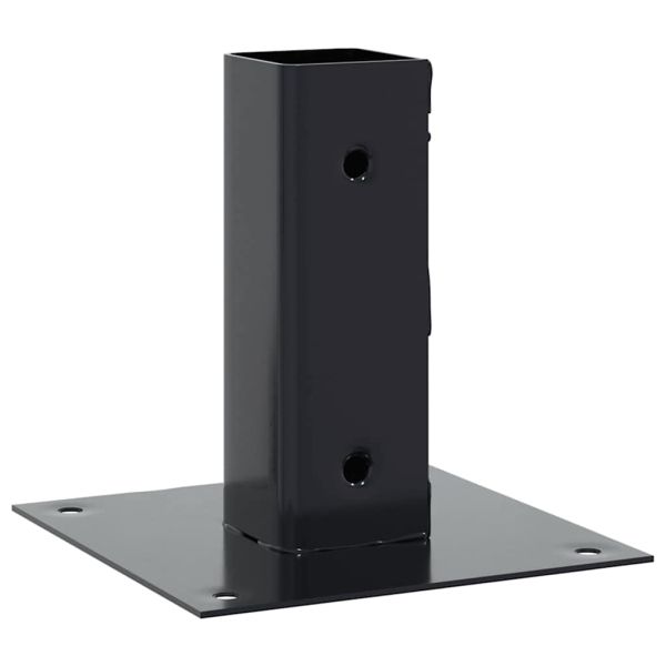 Основи за стълбове квадрат 4 бр прахово боядисана стомана