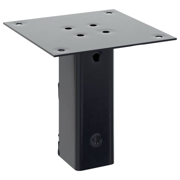 Основи за стълбове квадрат 4 бр прахово боядисана стомана