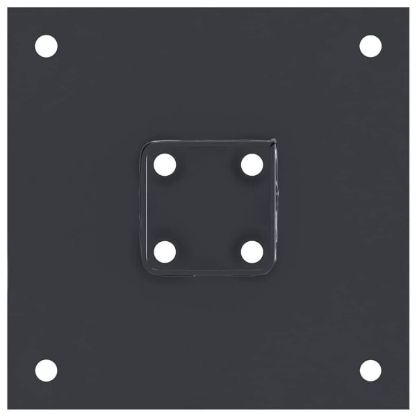 Основи за стълбове квадрат 4 бр прахово боядисана стомана