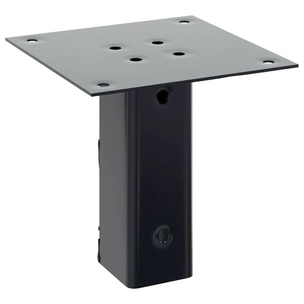 Основи за стълбове квадрат 12 бр прахово боядисана стомана