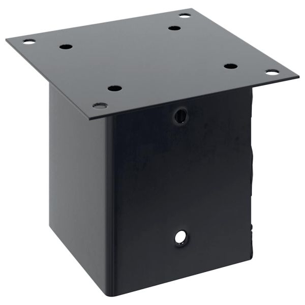 Основи за стълбове квадрат 12 бр прахово боядисана стомана