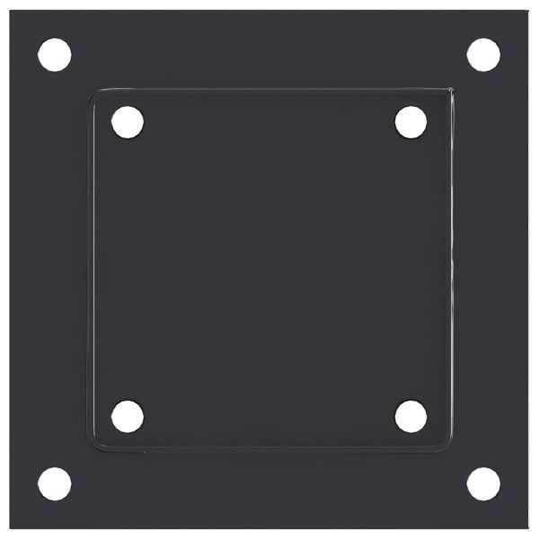 Основи за стълбове квадрат 12 бр прахово боядисана стомана