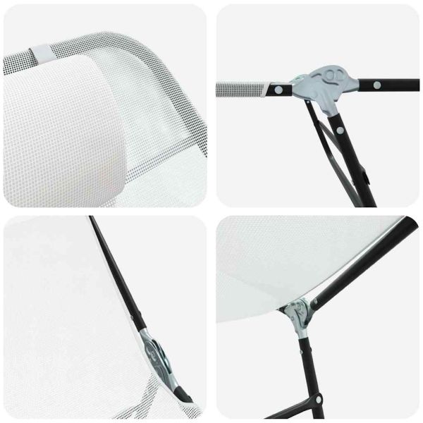 Сгъваем шезлонг 2 pcs Крем 182 x 55 x 85,5 см Textilene