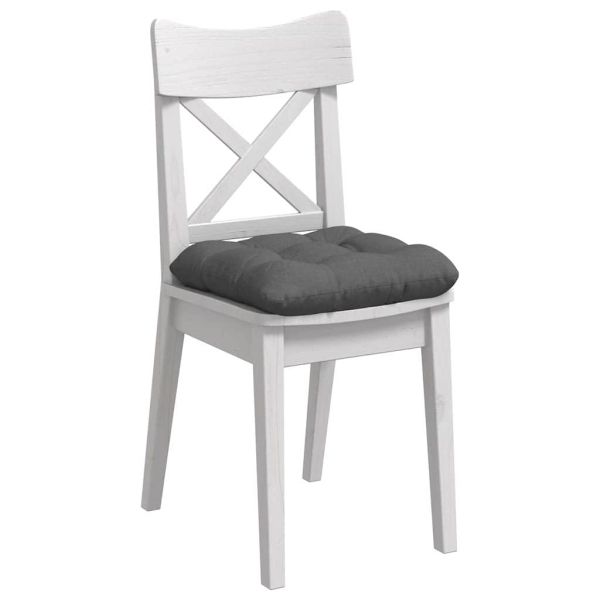 Възглавници за седалки 4 pcs Тъмен сив 45 x 45 x 12 см текстил