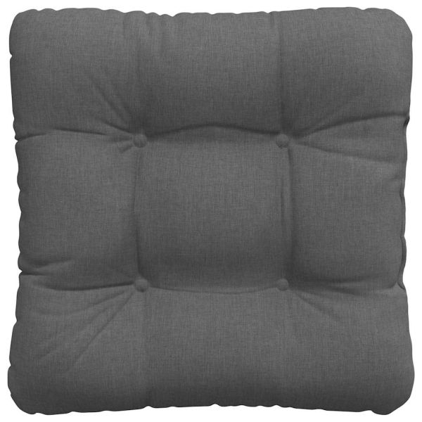 Възглавници за седалки 4 pcs Тъмен сив 45 x 45 x 12 см текстил
