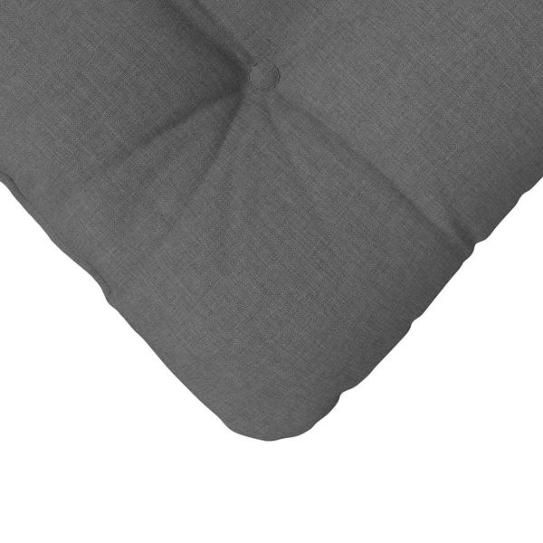 Възглавници за седалки 4 pcs Тъмен сив 45 x 45 x 12 см текстил