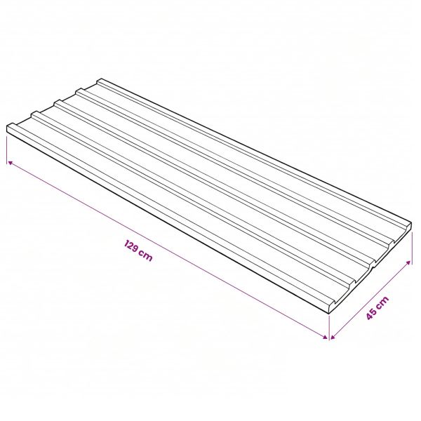 Покривен панел 12 pcs Сив 129 x 45 см Поцинкована стомана