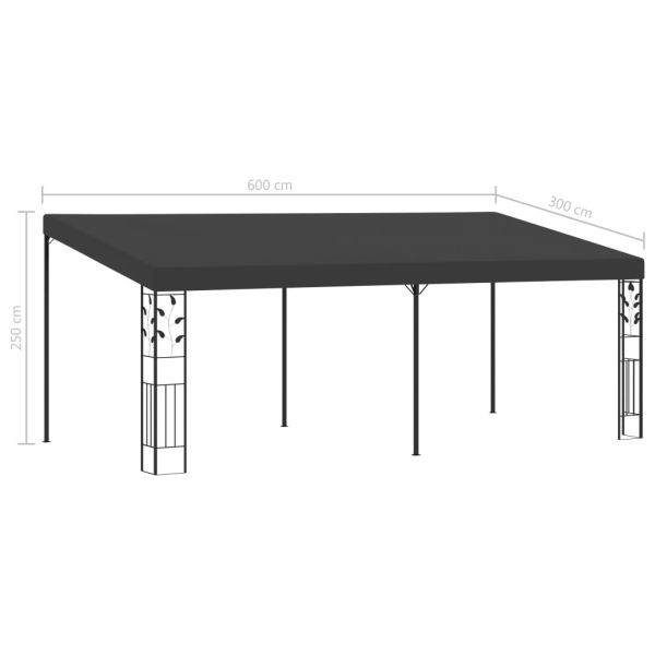 Шатра за стенен монтаж, 6x3x2,5 м, антрацит