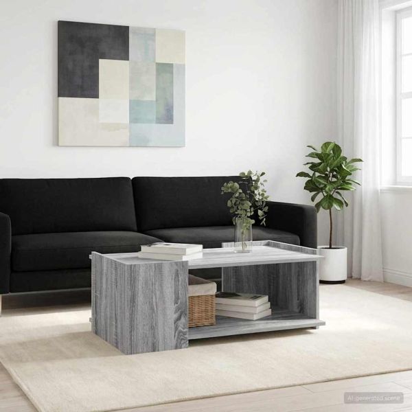 Масичка за кафе Сива сонома 90 x 50 x 33 см Инженерна дървесина
