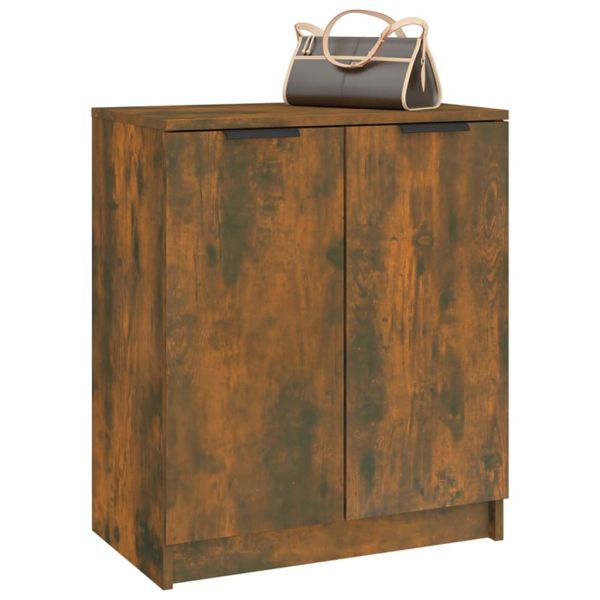 Шкаф за обувки, опушен дъб, 59x35x70 см, инженерно дърво