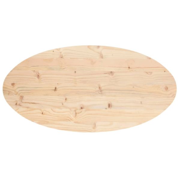 Плот за маса 90x45x2,5 см, масивна дървесина, бор, овален