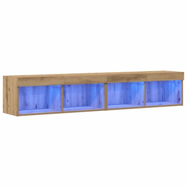 Комплект ТВ шкаф 2 pcs Дъб 80 x 30 x 30 см Инженерно дърво