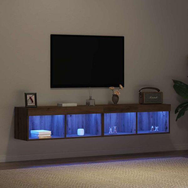 Комплект ТВ шкаф 2 pcs Дъб 80 x 30 x 30 см Инженерно дърво