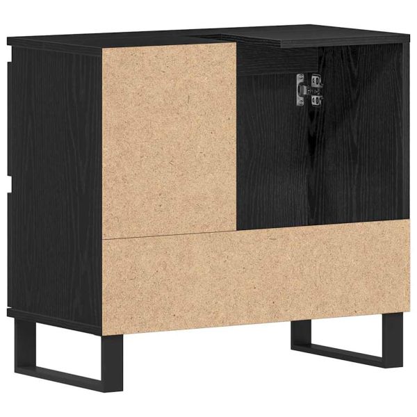 Шкаф за мивка в баня Черния дъб 65 x 33 x 60 см Инженерно дърво