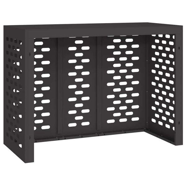 Покритие за климатик Черно 110 x 50 x 80 cm Стомана