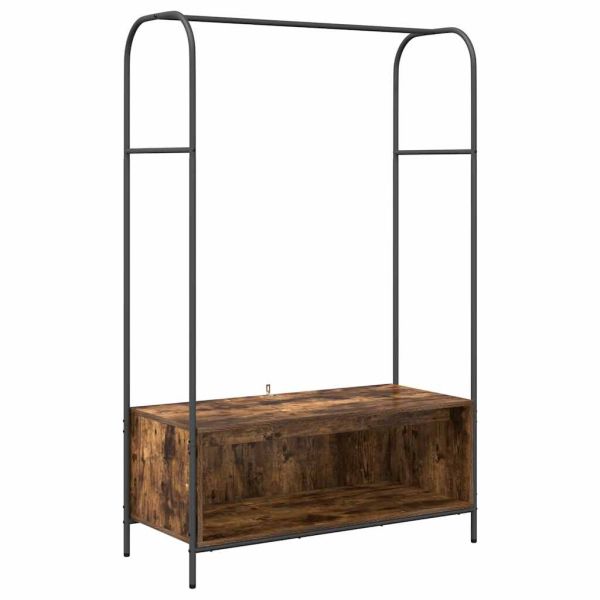 Държач за дрехи Кафяв дъб 100 x 44 x 160 см Инженерно дърво