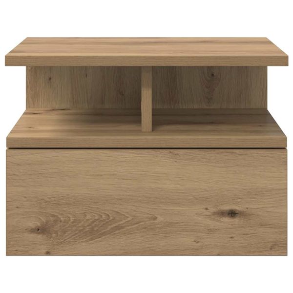 Плаваща нощно шкафче 2 pcs Дъб 40 x 31 x 28 см Инженерно дърво