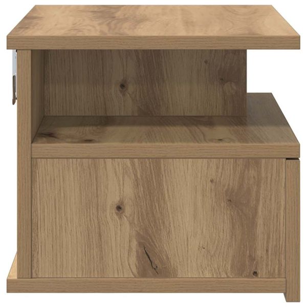 Плаваща нощно шкафче 2 pcs Дъб 40 x 31 x 28 см Инженерно дърво