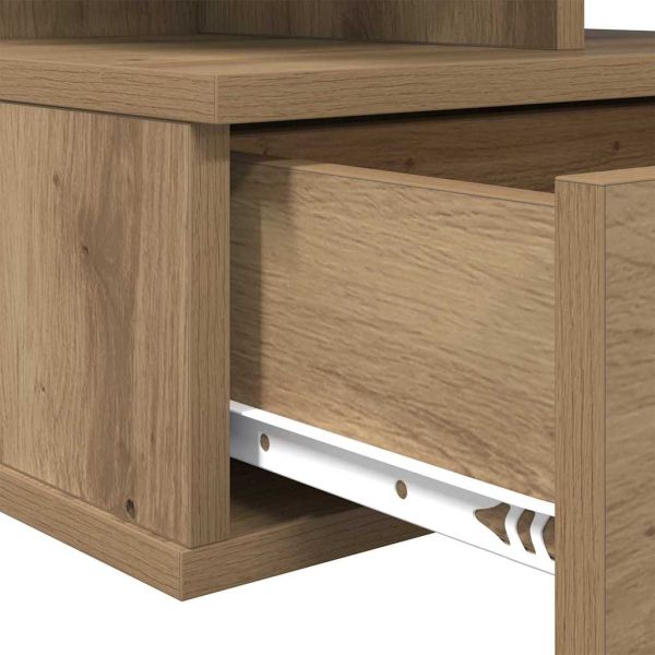 Плаваща нощно шкафче 2 pcs Дъб 40 x 31 x 28 см Инженерно дърво