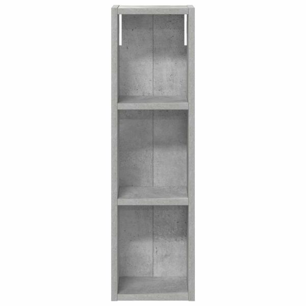 Банен стенен шкаф с рафт Бетонно Сиво 20 x 14 x 70 см