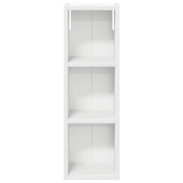 Банен стенен шкаф с рафт със съхранение Бял 20 x 16 x 62,5 см