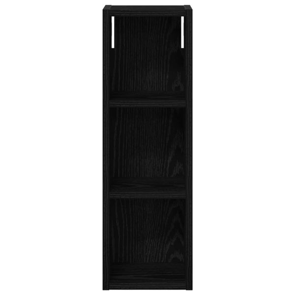 Банен стенен шкаф с рафт Черен Дъб 20 x 16 x 62,5 см