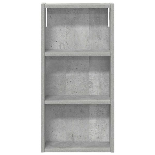 Банен стенен шкаф с рафт Бетонно Сиво 30 x 10 x 60,5 см