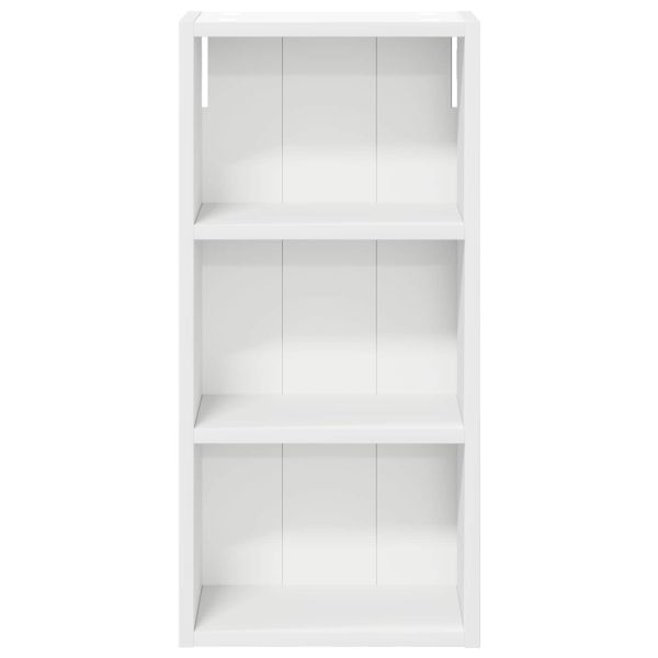 Банен стенен шкаф с рафт със съхранение Бял 30 x 16 x 62,5 см