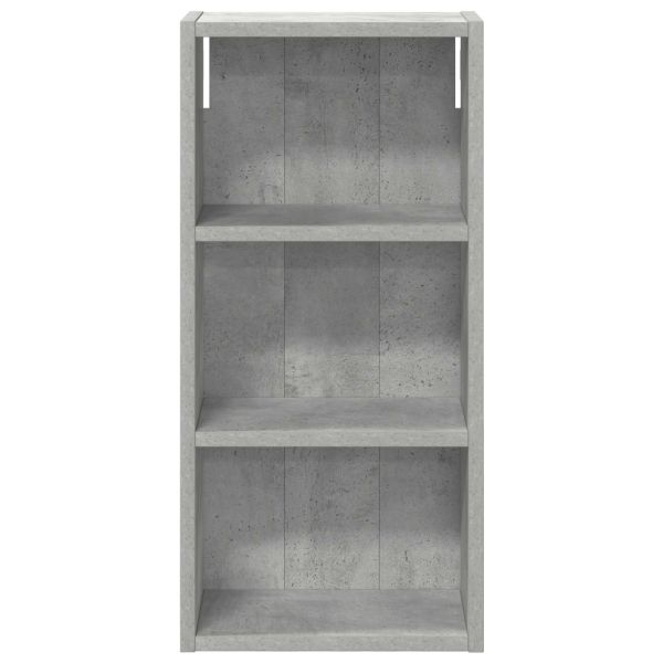 Банен стенен шкаф с рафт Бетонно Сиво 30 x 16 x 62,5 см