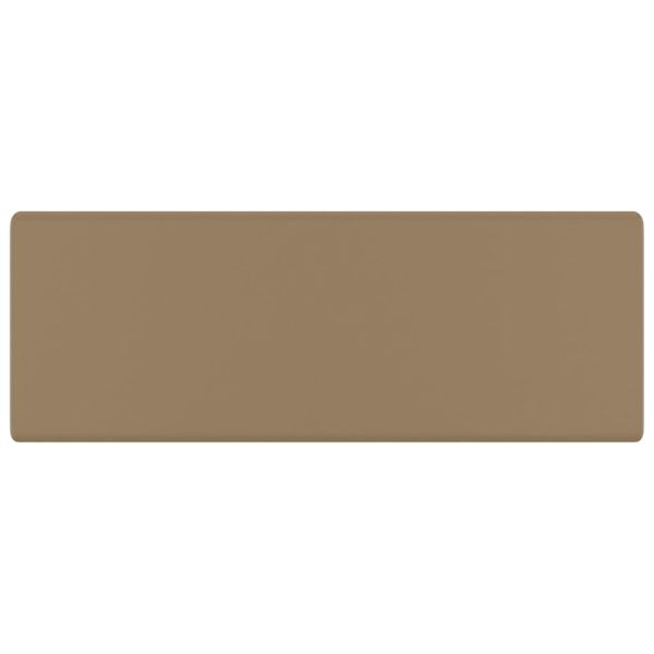 Мивка с преливник лукс квадрат кремав мат 41x41 см керамика