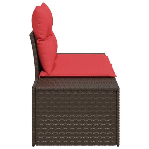 Градински диван с възглавница 184 x 62 x 69 см полиратан