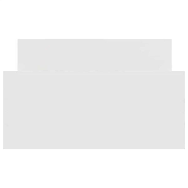 Рамка за легло, бяла 100x200 см, масивно дърво