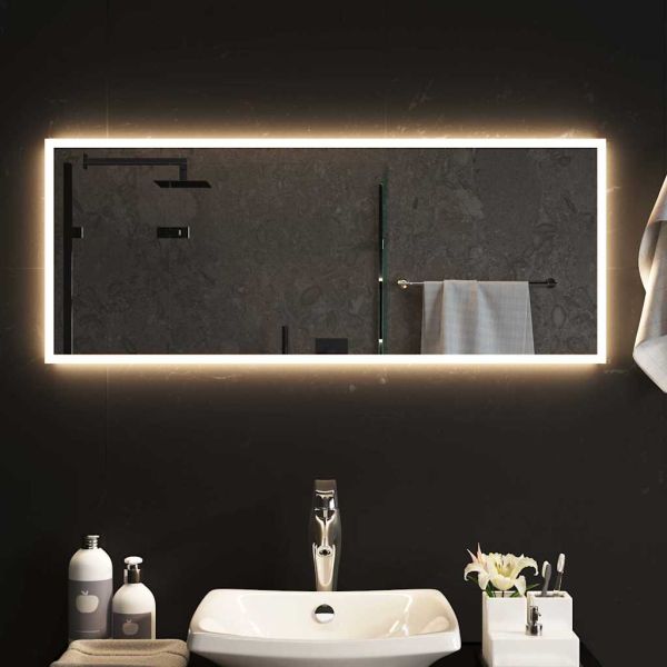 LED огледало за баня, 100x40 см
