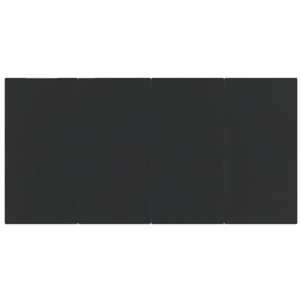 Градински трапезен комплект, 5 части, черен