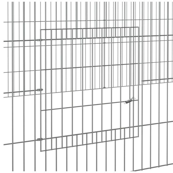 Клетка за зайци, 2 панела, 220x110x55 см, поцинковано желязо
