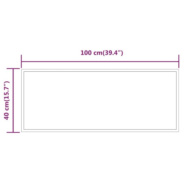 LED огледало за баня, 40x100 см