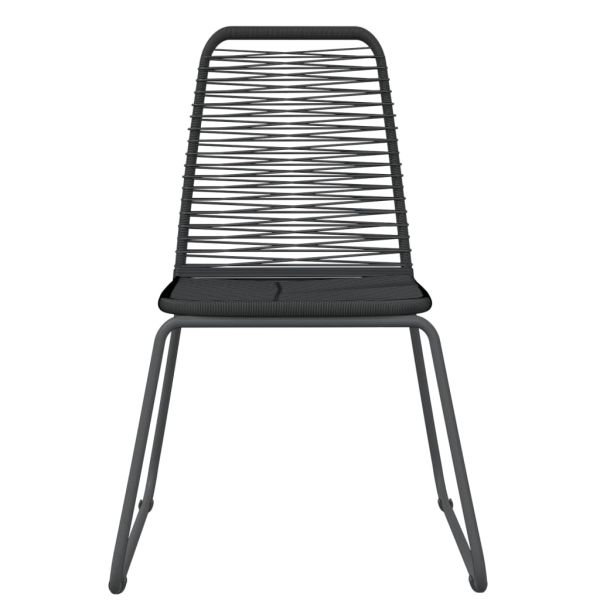 Градински трапезен комплект, 5 части, черен