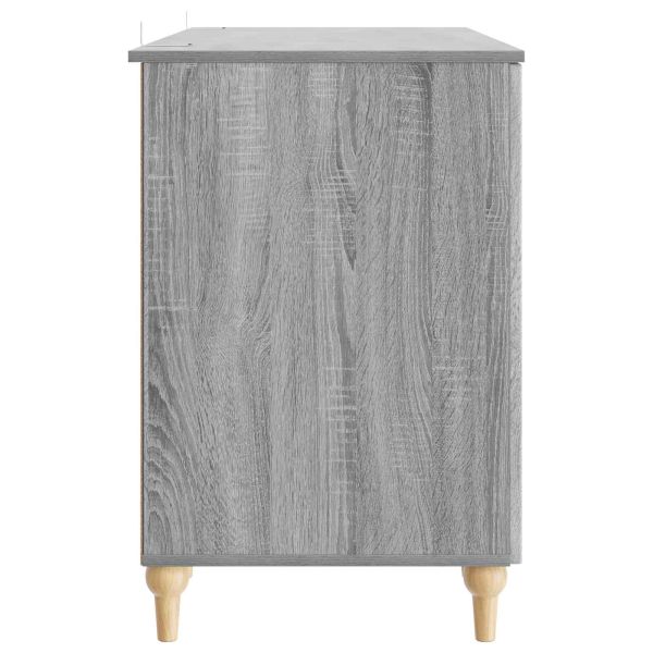 Бюро с рафт Сива сонома 142,5 x 50 x 75 см Инженерна дървесина