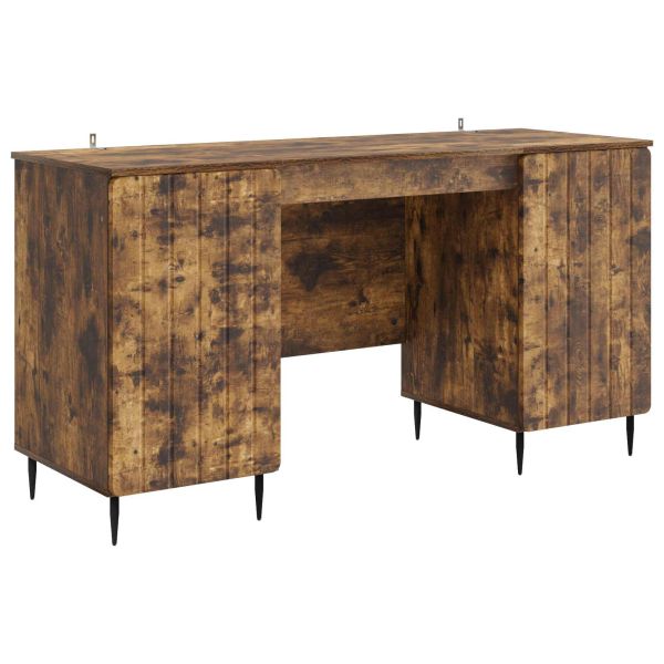 Бюро с рафт Опушен дъб 142,5 x 50 x 75 см Инженерна дървесина