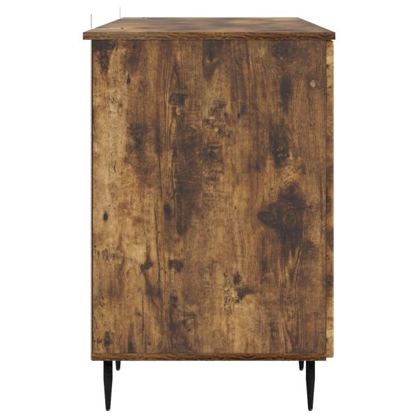 Бюро с рафт Опушен дъб 142,5 x 50 x 75 см Инженерна дървесина