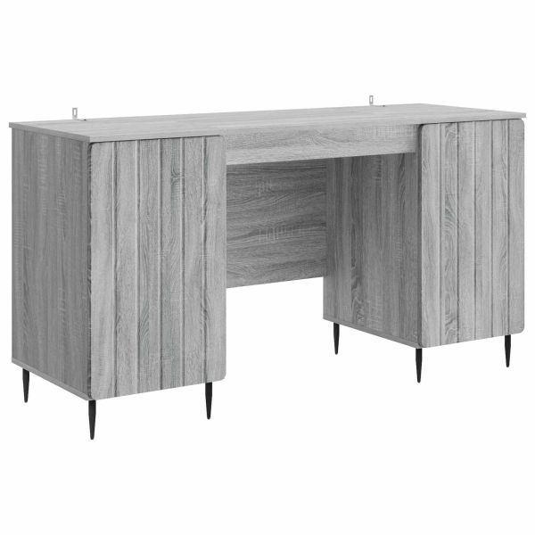 Бюро с рафт Сива сонома 142,5 x 50 x 75 см Инженерна дървесина