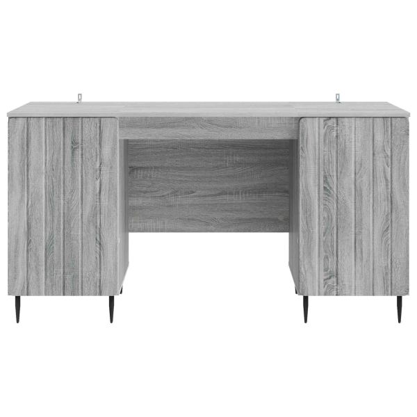 Бюро с рафт Сива сонома 142,5 x 50 x 75 см Инженерна дървесина