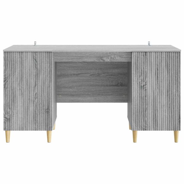Бюро с рафт Сива сонома 142,5 x 50 x 75 см Инженерна дървесина