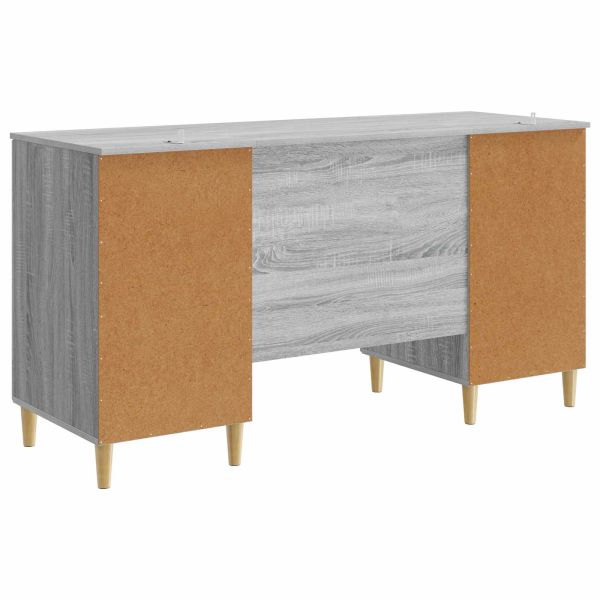 Бюро с рафт Сива сонома 142,5 x 50 x 75 см Инженерна дървесина